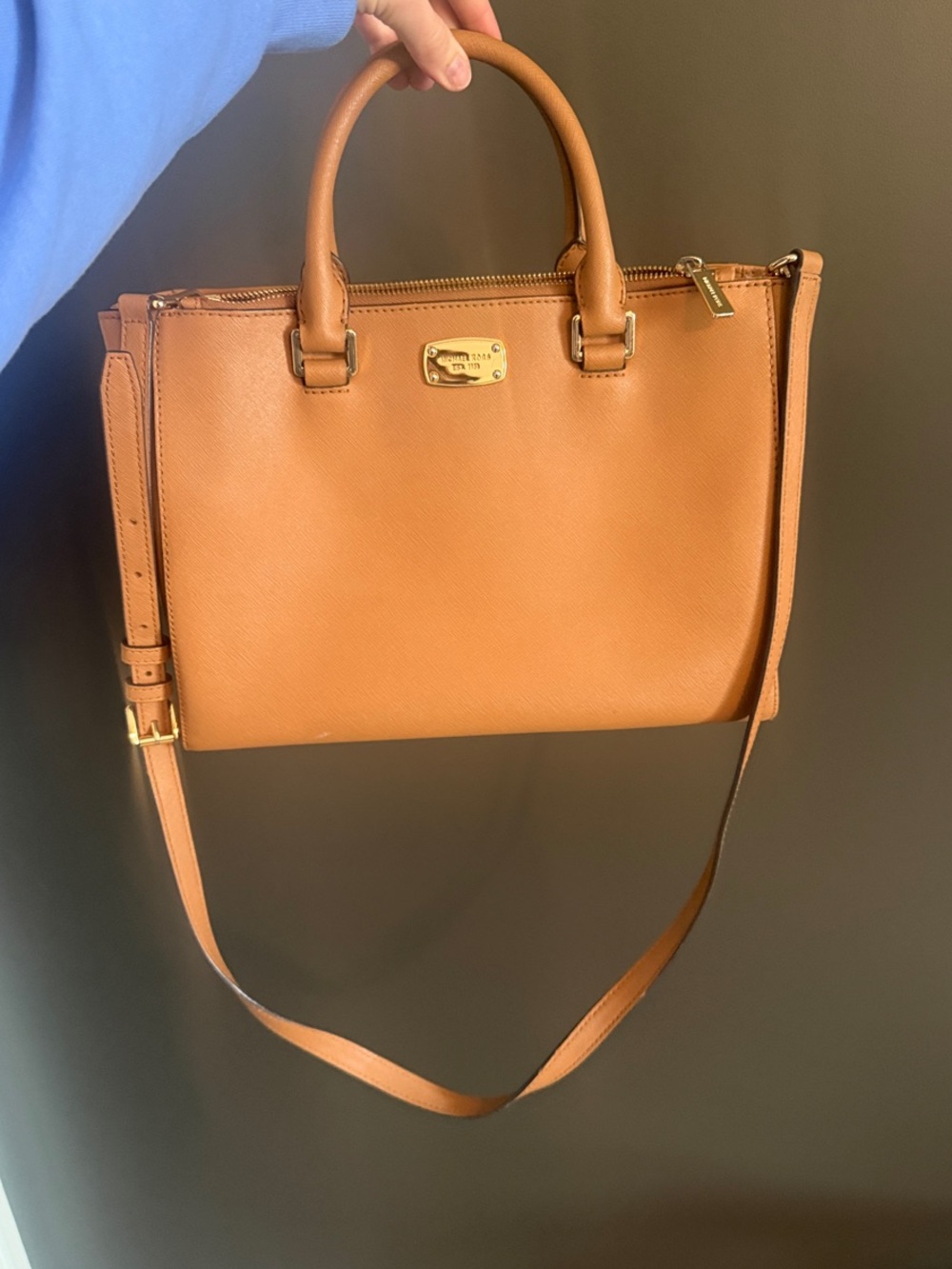 Michael Kors Leather Satchel with Top Handles